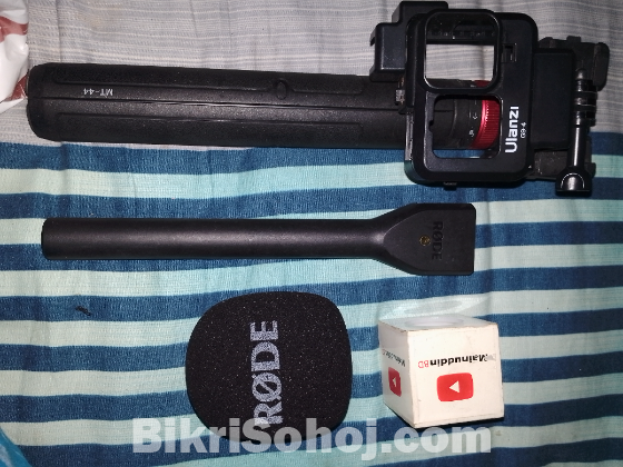 Gopro11 Black এর একটি mic adopter, tripod o Ulangi case